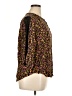 Torrid 100% Rayon Aztec Or Tribal Print Fair Isle Tropical Brown 3/4 Sleeve Blouse Size 1X Plus (1) - photo 4
