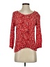 19 Cooper 100% Rayon Red 3/4 Sleeve Top Size S - photo 1