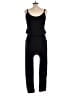 Better B 100% Polyester Solid Black Jumpsuit Size L - photo 2