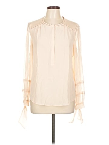 Rebecca Taylor Long Sleeve Silk Top (view 1)