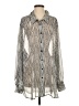 Lane Bryant 100% Polyester Animal Print Silver Long Sleeve Blouse Size 26 - 28 Plus - photo 1