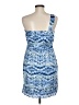 BCBGeneration 100% Polyester Print Blue Cocktail Dress Size 6 - photo 2