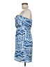 BCBGeneration 100% Polyester Print Blue Cocktail Dress Size 6 - photo 5