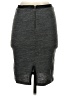 Express Solid Gray Casual Skirt Size XS - photo 2