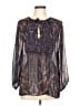 Joie Gray Purple Long Sleeve Blouse Size L - photo 1