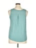 Fortune + Ivy 100% Polyester Teal Sleeveless Blouse Size XL - photo 2