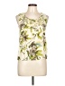 River Island Floral Ivory Sleeveless Blouse Size 10 - photo 1