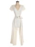 Club Monaco 100% Polyester Solid Ivory Jumpsuit Size 2 - photo 1
