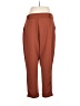 One Solid Brown Casual Pants Size L - photo 2