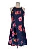 Unbranded 100% Polyester Floral Blue Casual Dress Size M - photo 1