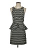 Topshop 100% Polyester Argyle Black Cocktail Dress Size 4 - photo 1