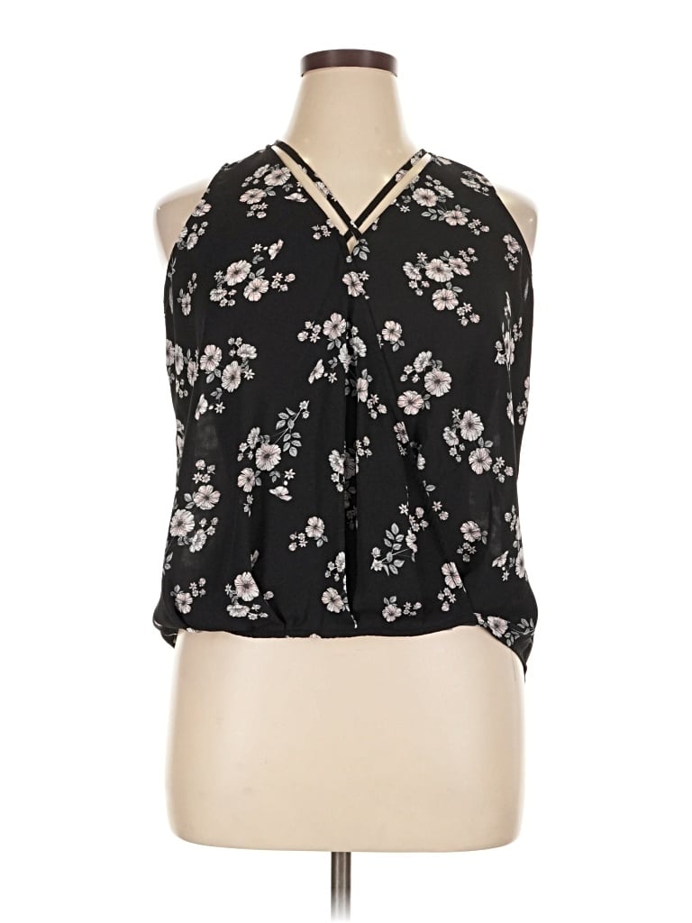 Pre-owned Grayson Threads Sleeveless Blouse In Black