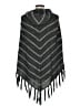 BCBGMAXAZRIA Stripes Black Poncho Size Lg - XL - photo 2