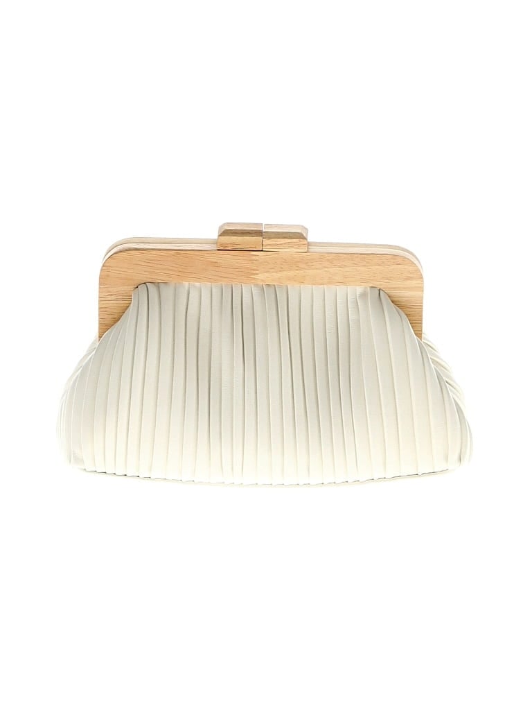 Pre-owned Jessica Mcclintock Clutch In White