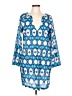 Echo Print Blue Casual Dress Size L - photo 1