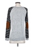 Pink Clover Stripes Solid Gray Pullover Sweater Size XS - photo 2