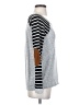 Pink Clover Stripes Solid Gray Pullover Sweater Size XS - photo 4