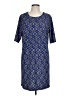 Versona Print Blue Casual Dress Size L - photo 1