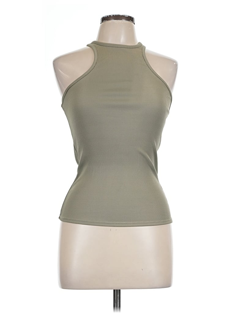 Pre-owned Anine Bing Tank Top Green Halter Neckline Tops
