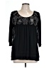ECI Black 3/4 Sleeve Blouse Size 10 - photo 1