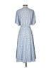 Dex Polka Dots Blue Casual Dress Size XS - photo 2