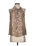 Parker Tan Sleeveless Silk Top Size XS - photo 1