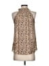 Parker Tan Sleeveless Silk Top Size XS - photo 2