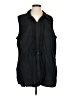 St. John's Bay Black Sleeveless Button-Down Shirt Size 3 - photo 1