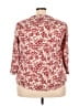 VIISHOW Floral Burgundy Red 3/4 Sleeve Blouse Size 2X - photo 2