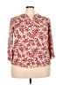 VIISHOW Floral Burgundy Red 3/4 Sleeve Blouse Size 2X - photo 1