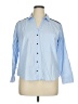 Zara Basic Color Block Blue 3/4 Sleeve Button-Down Shirt Size XL - photo 1