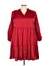 CeCe 100% Polyester Burgundy Red Casual Dress Size 2X - photo 1