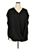 She + Sky 100% Polyester Black Short Sleeve Blouse Size 2X - photo 1