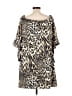 Thalia Sodi Animal Print Brown Tan Casual Dress Size L - photo 2
