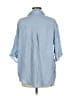 MNG Blue 3/4 Sleeve Button-Down Shirt Size 8 - photo 2