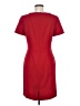 Kasper A.S.L. 100% Polyester Solid Red Casual Dress Size 6 - photo 2