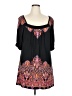 ECI Paisley Black Casual Dress Size XL - photo 1