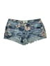 Harmony + Havoc Tropical Blue Denim Shorts Size 9 - photo 1