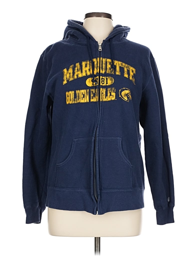 Pre-owned Russell Athletic Zip Up Hoodie In Blue