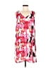 Kenar 100% Polyester Print Pink Casual Dress Size 8 - photo 1