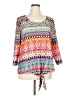 Travel Elements Pink 3/4 Sleeve Blouse Size XL - photo 1