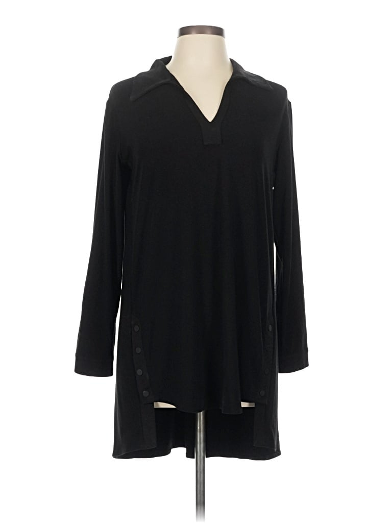 Pre-owned Sympli Long Sleeve Blouse In Black