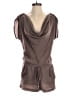 Love on a Hanger 100% Polyester Metallic Brown Romper Size S - photo 1