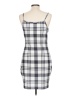 Unbranded Plaid Gray Casual Dress Size L - photo 2
