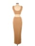 Shein Solid Tan Cocktail Dress Size L - photo 2