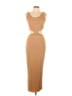 Shein Solid Tan Cocktail Dress Size L - photo 1