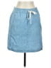 J.Crew Solid Blue Denim Skirt Size XXS - photo 1