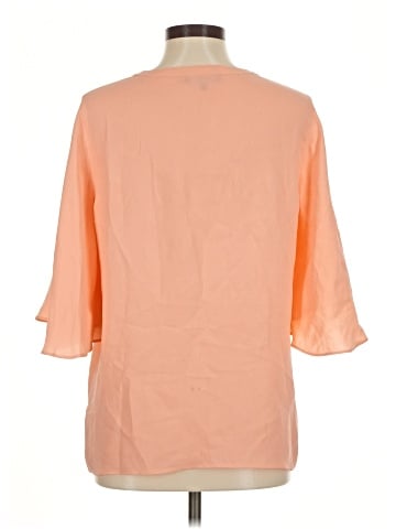 Lafayette 148 New York 3/4 Sleeve Silk Top (view 2)