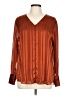 Chico's 100% Polyester Orange Long Sleeve Blouse Size Lg (2) - photo 1