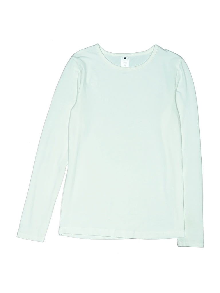 Pre-owned Yogalicious Kids' Long Sleeve T-shirt In White